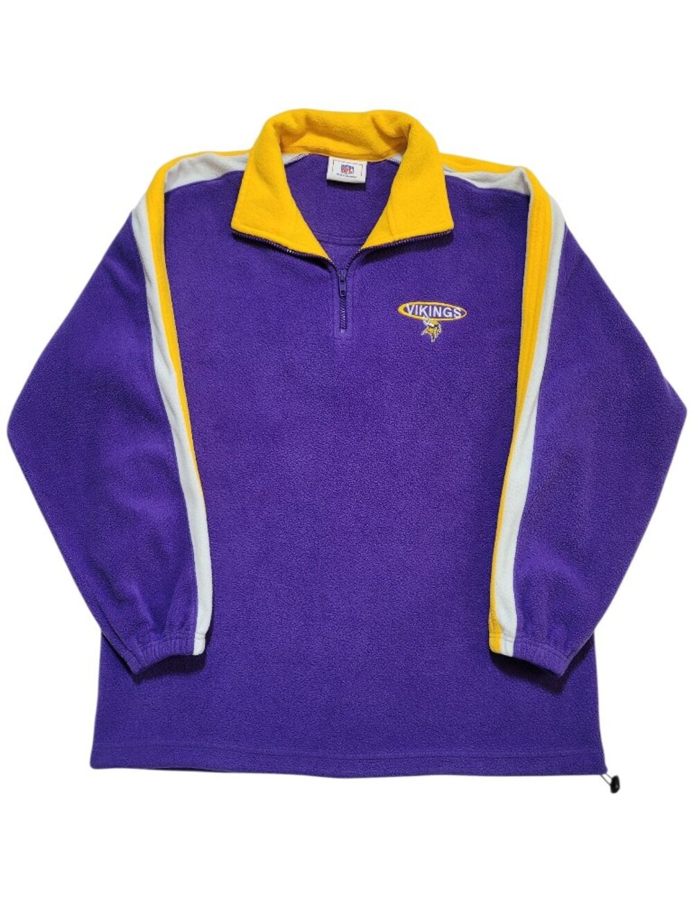 NFL Minnesota Vikings Purple Fleece Sweatshirt Quarter Zip Mens Large Gorpcore